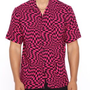 Black and off red button up from fashion nova